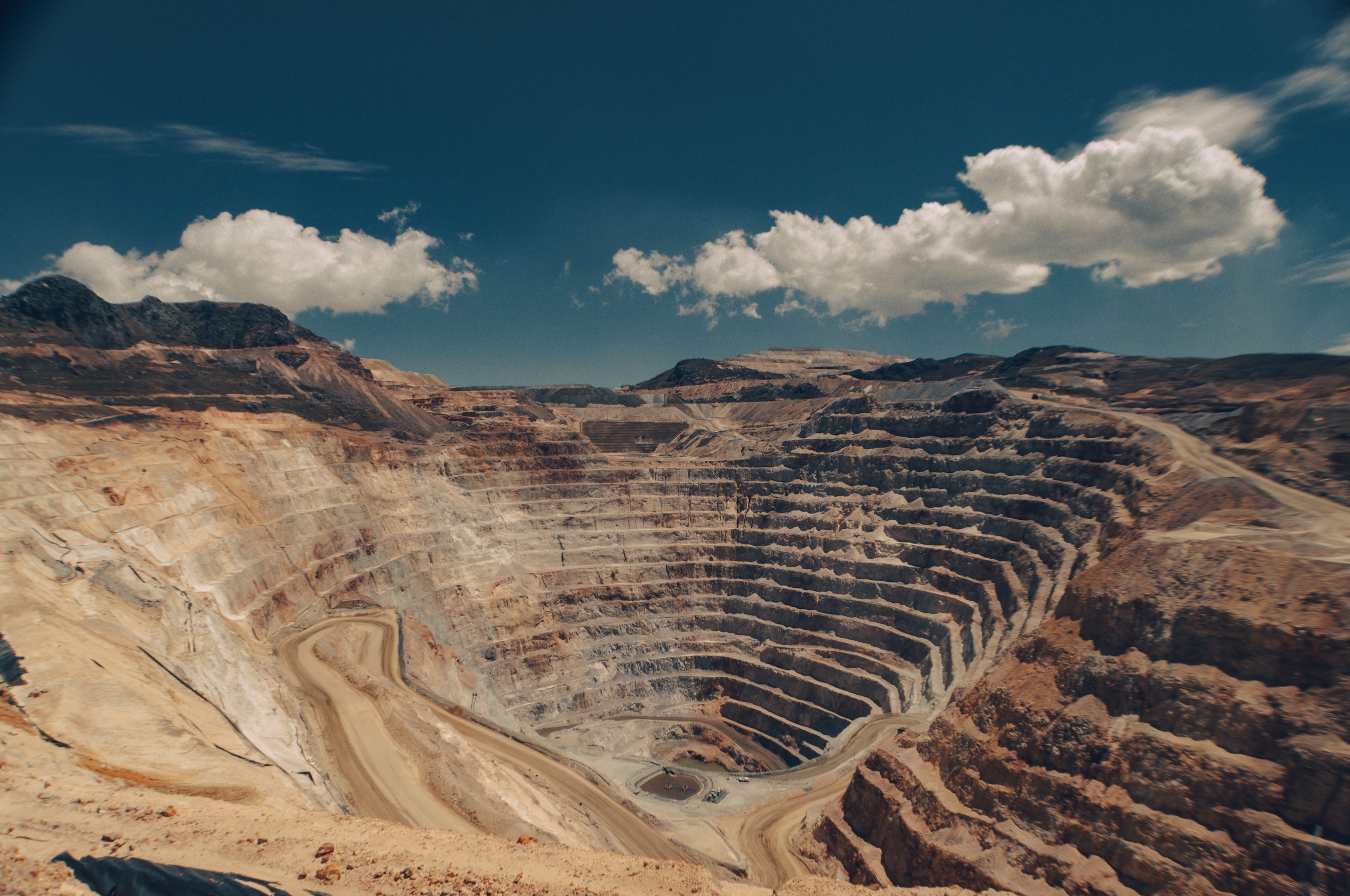 Open-pit metal mine view